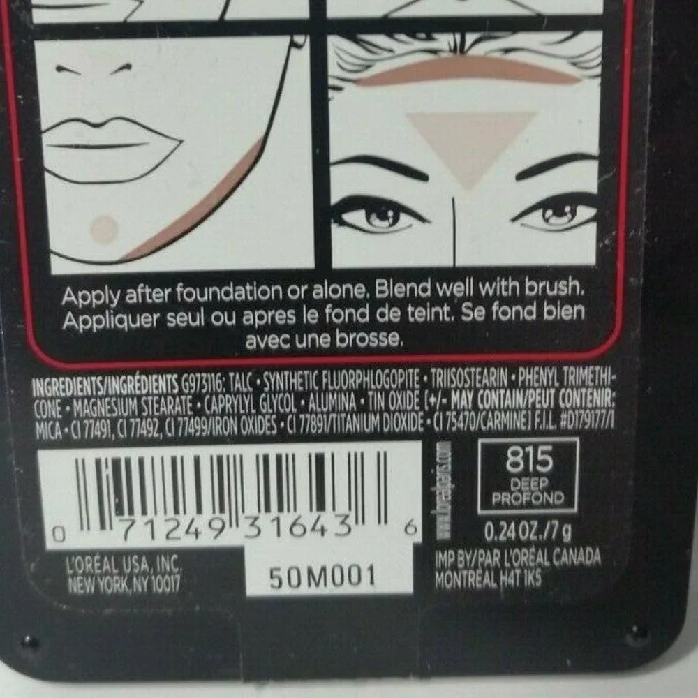 L'oreal Pro Contour Highlight Palette Deep #815